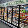 The frozen meats cooler as seen at Lane Co. Community Grocery's grand opening in June 2026
