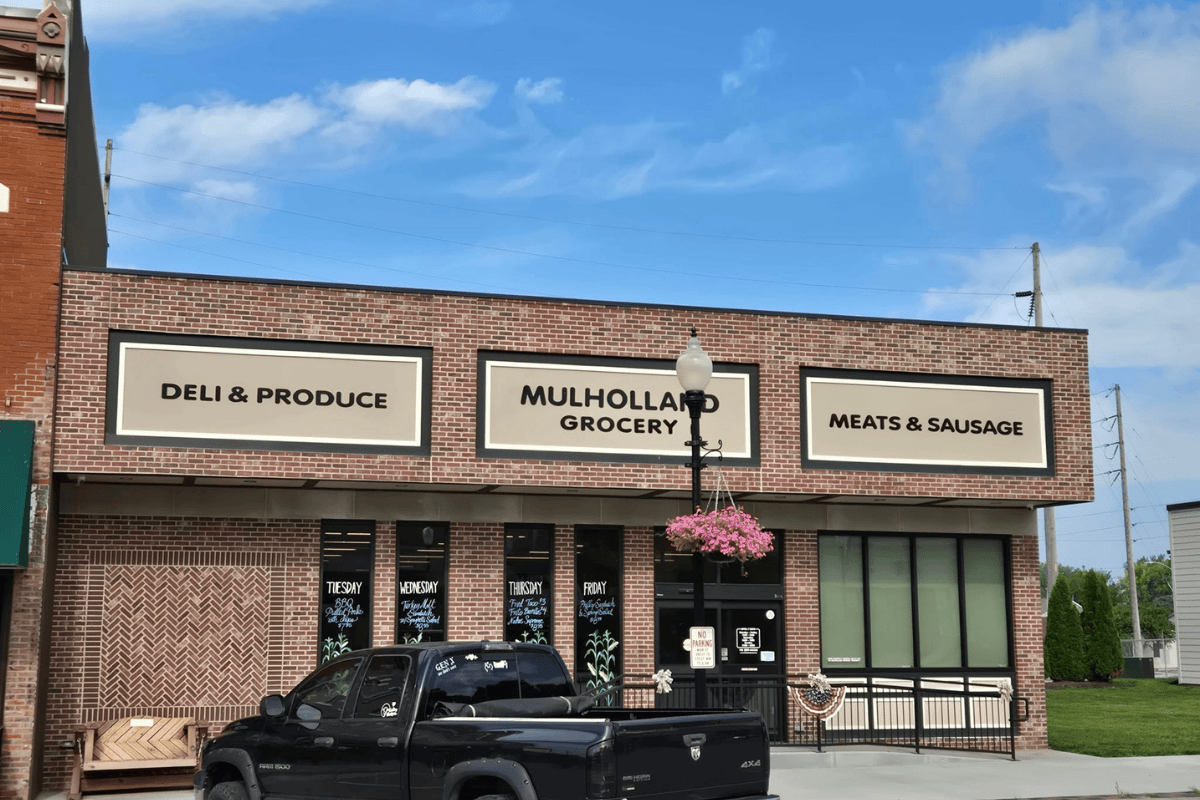 Storefront of Mulholland Grocery