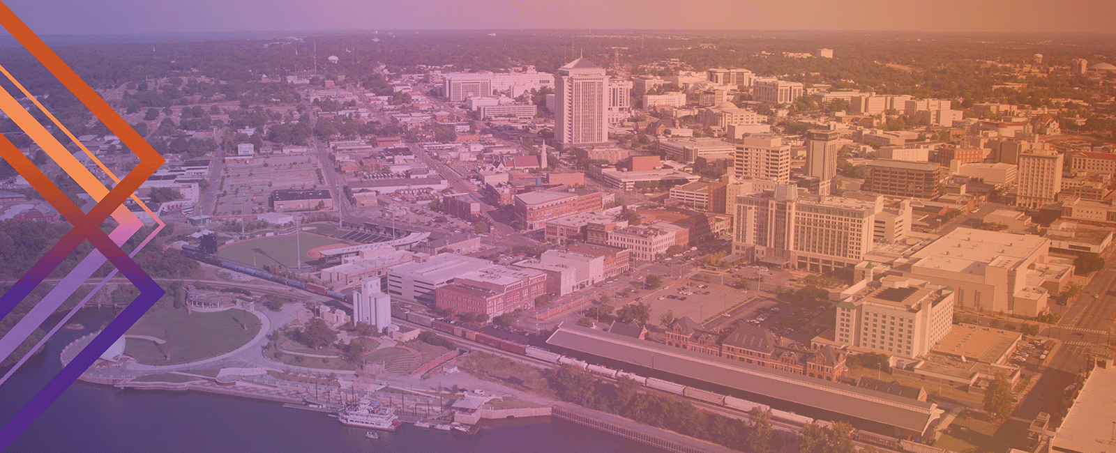 Aerial view of Montgomery, AL